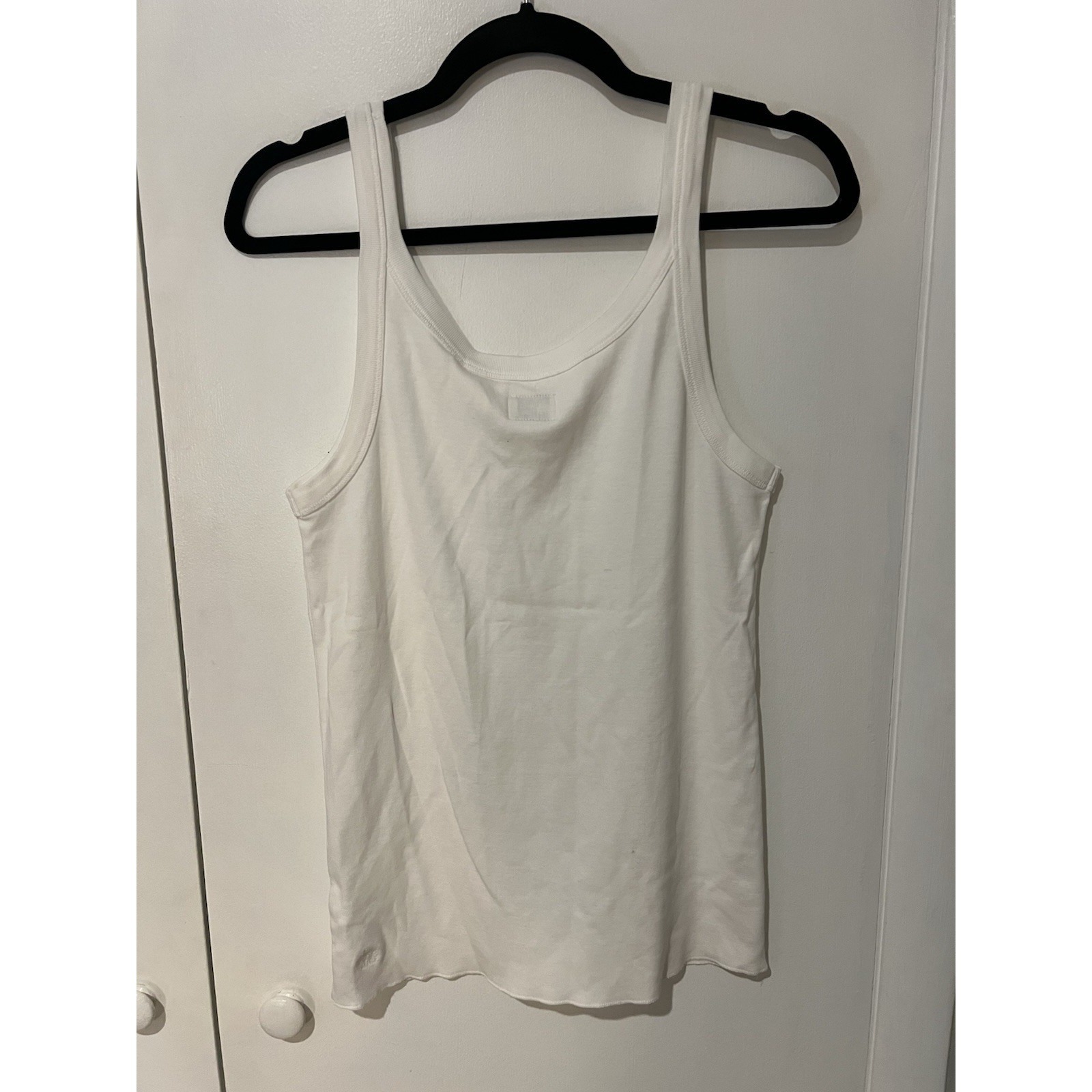 Nwt Alpine Design Women's Ribbed Tank Top White Stretch Size Xxl Cotton Raw Hem — image 3 of 3